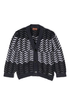 cardigan in lana nero MISSONI KIDS | MV9520W0087930BC